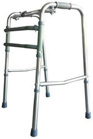 Andador para ancianos sin ruedas | Aluminio ultraligero | Regulable en altura| Plegable | Asistencia de movilidad | Peso máximo soportado 100 kg | Modelo Mezquita | Mobiclinic